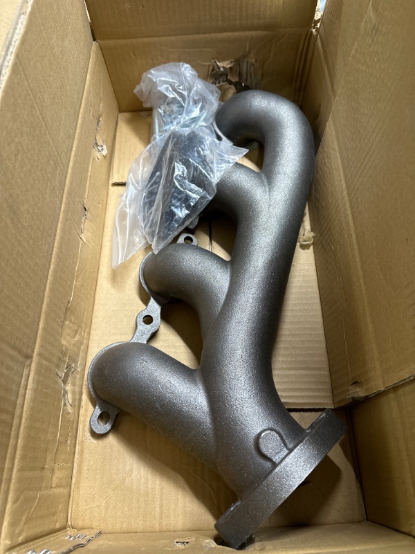 Photo 4 of 1 Set SHLPDFM Exhaust Manifold LS Swap Cast Iron Raw Exhaust Manifold Headers Fits for Chevrolet LS1LS2LS3 4.8L 5.3L 6.0L WITH All Gaskets and Hardware and Flanges
