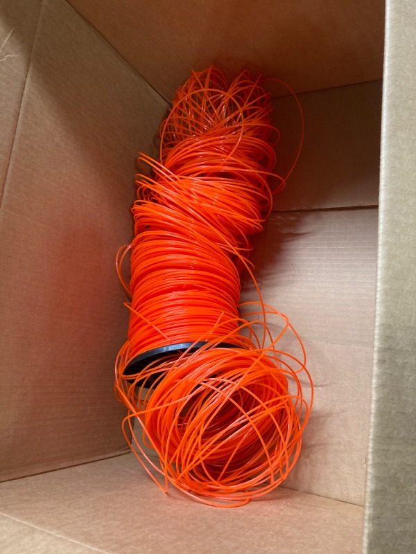 Photo 3 of A ANLEOLIFE 5-Pound Commercial Square .095-Inch-by-1280-ft String Trimmer Line in Spool,with Bonus Line Cutter, Orange 5lb .095" Commercial