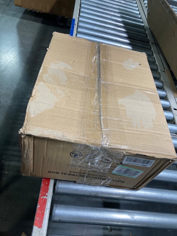 Photo 1 of **FOR PARTS**Outdoor Electrical Box, Junction Box with Fan, Mounting Plate, Dust Screen, Mounting Brackets and Hinged Lid (18.1"Hx 12.5"L x 6.3"W)