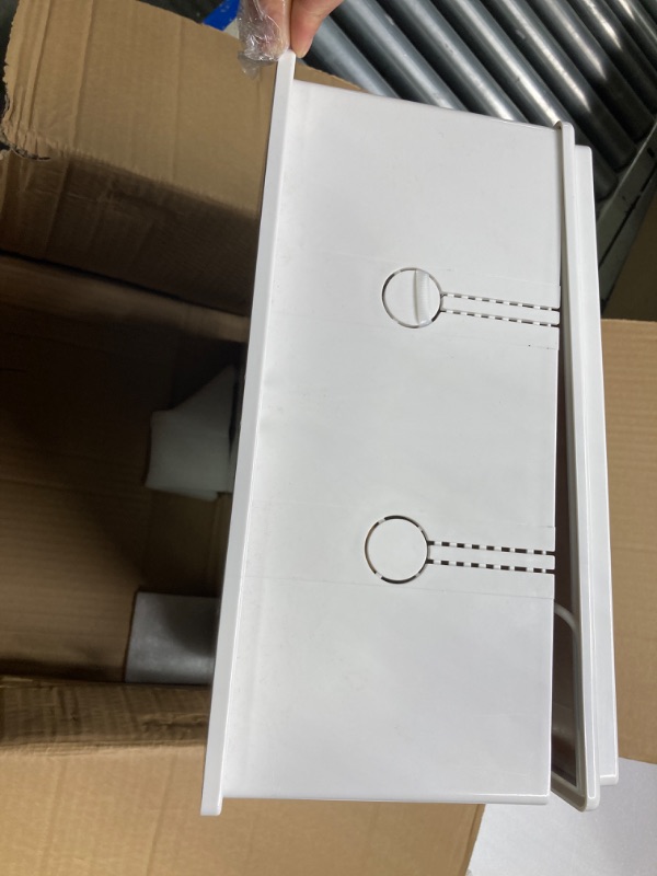 Photo 1 of **FOR PARTS**Outdoor Electrical Box, Junction Box with Fan, Mounting Plate, Dust Screen, Mounting Brackets and Hinged Lid (18.1"Hx 12.5"L x 6.3"W)