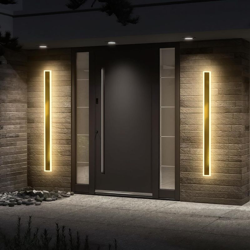 Photo 1 of *****similar item or same*****2 Pack 60 inch Modern Outdoor Wall Light, Outdoor Garage Wall Mount Lights, Modern RGB Led Long Waterproof Wall Light, Exterior Wall Light Sconce Fixtures