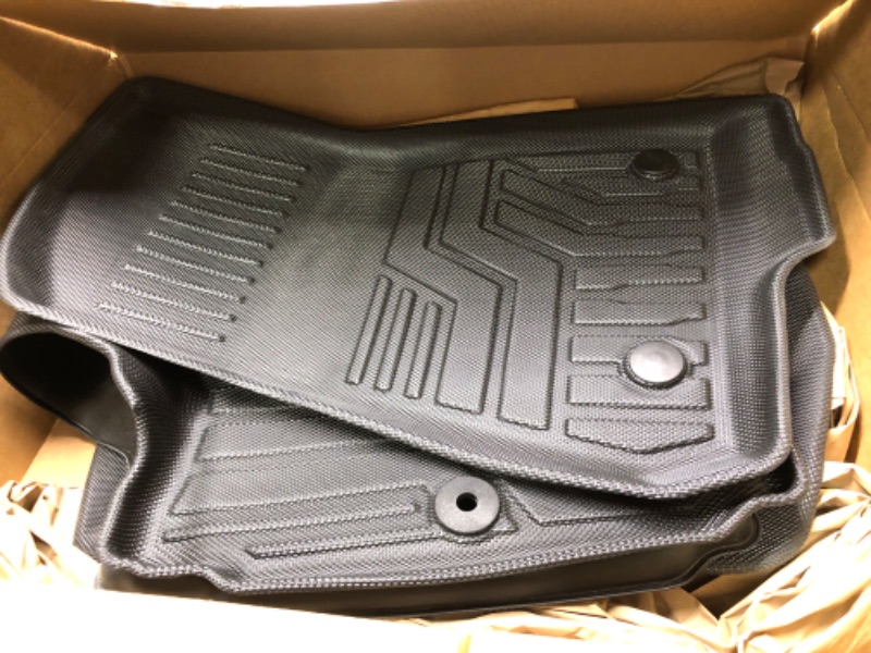 Photo 3 of Mixsuper Floor Mats for 2021-2023 2024 Jeep Wrangler 4XE (Not for 2 Door or JL Unlimited Models) All Weather Floor Liners 2 Row Set Black