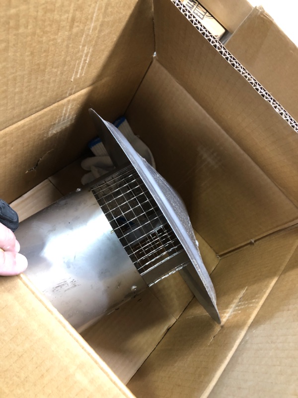 Photo 2 of **Minor Damage**6 Inch Round Roof Rain Cap HVAC Vent Galvanized Steel All Weather Chimney Cap Roof Top Round Roof Vent with Rubber Gasket for Perfect Insulation Vent Cover (6'' Inch)
