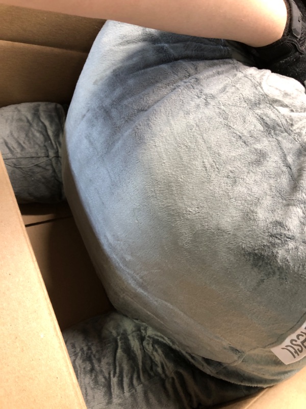 Photo 2 of **New Open** Reading Pillow with Shredded Memory Foam, Large Adult Backrest with Arms, Back Support for Sitting Up in Bed with Washable Cover (Sit up Pillow)
