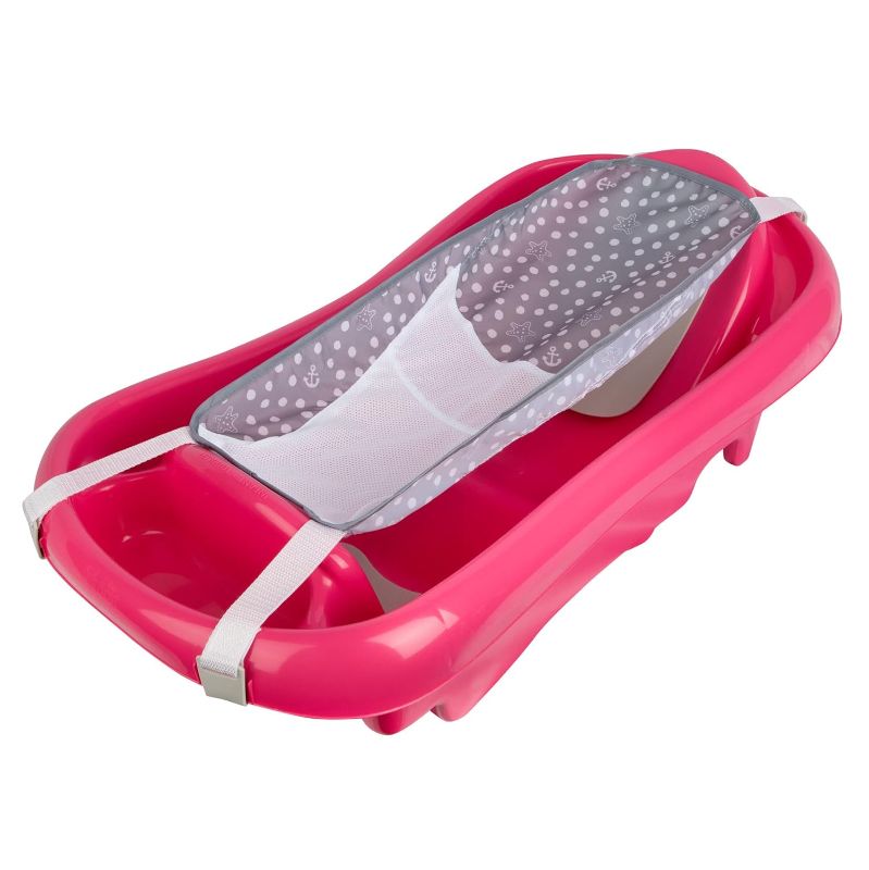 Photo 1 of **Missing  Part**The First Years Newborn to Toddler Baby Bath Tub - Convertible 3-in-1 Baby Tub with Removable Sling - Ages 0 to 24 Months - Sure Comfort - Pink
