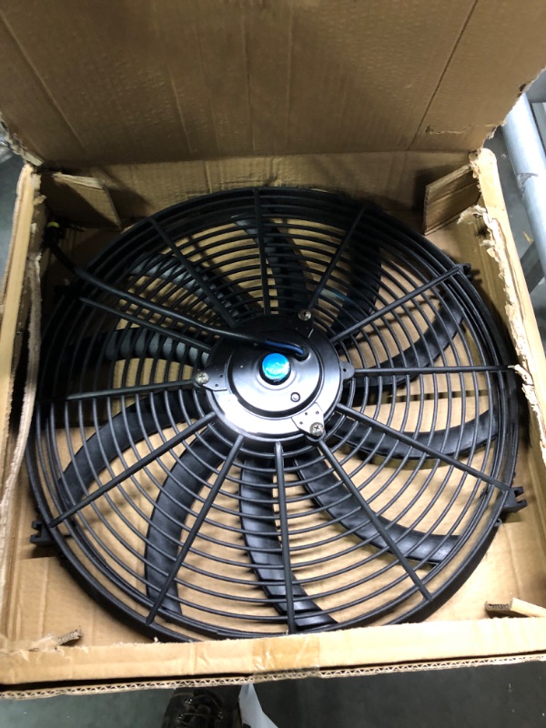 Photo 2 of **Used/Only Fan**BATONECO 16" Electric Radiator Cooling Fan Mounting Kit, 12V Cooling Radiator Fan with 120W 1000 CFM Slim High Performance Universal (Black) 16" Black 1