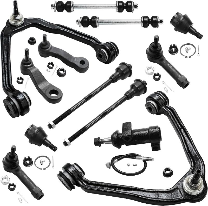 Photo 1 of Detroit Axle - AWD Front End 13pc Suspension Kit for Silverado Sierra Chevy GMC Avalanche Suburban Yukon XL 1500 Tahoe Escalade ESV EXT, Upper Control Arms Lower Ball Joints Sway Bars Tie Rods
