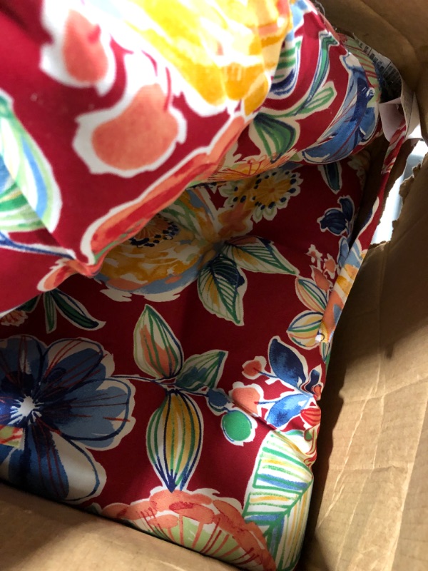 Photo 1 of 18" x 18" x 2" Richloom Chair Cushion | Indoor/Outdoor (Richloom Colsen Berry)
