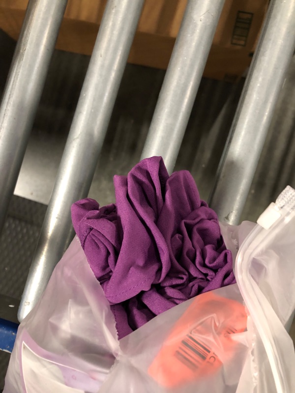 Photo 1 of 100PCS Wedding Chair Decorations Stretch Chair Bows and Sashes for Party Ceremony Reception Banquet Spandex Chair Covers slipcovers (100, Purple)
