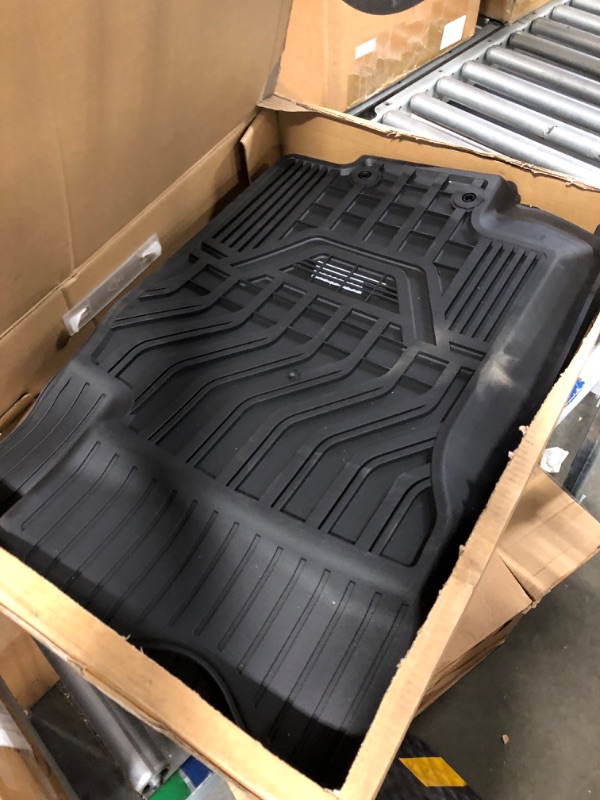 Photo 3 of ** USED** 3W 2014-2020 Nissan Rogue Floor Mats Custom Fit for Nissan Rogue Accessories TPE All Weather Floor Liner, 1st and 2nd Row Car Mats (NOT for Nissan Rouge Sports and Select Models) 2014-2020 Nissan Rogue Floor Mats Only