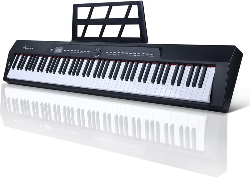 Photo 1 of EP30 Beginner Digital Piano 88-Key Full Size Semi-Weighted Keyboard Piano, Portable Electric Piano with Sustain Pedal,Power Supply, 2x20W Speakers, Bluetooth and MIDI***Power cord broken but works