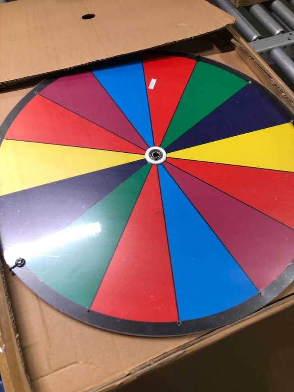 Photo 3 of 24 Inch Dual Use Spinning Prize Wheel 14 Slots Color Tabletop and Floor Roulette Wheel of Fortune, Spin The Wheel with Dry Erase Marker and Eraser Win The Fortune Spinner Game for Carnival Trade Show 24 Inch Adjustable Heavy Duty Prize Wheel