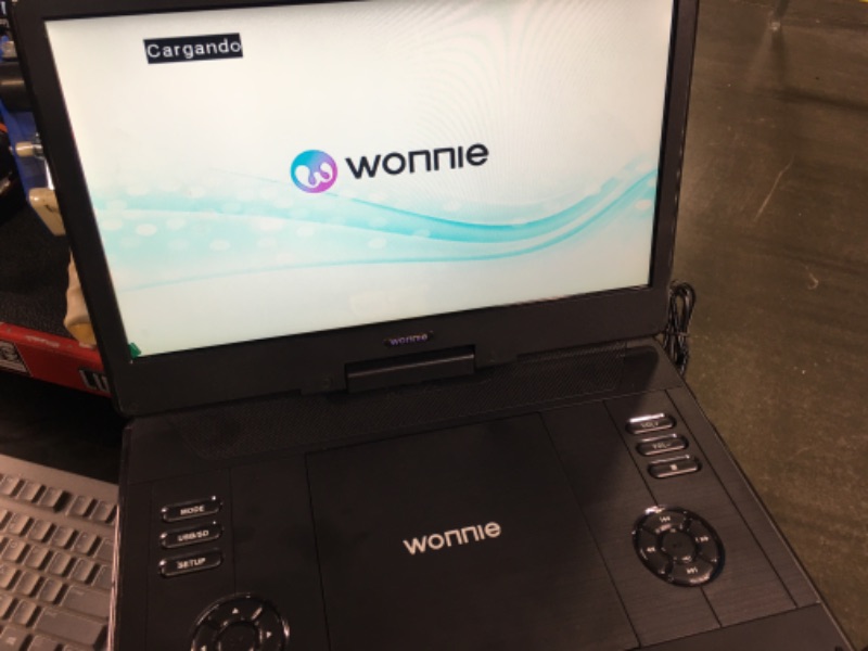 Photo 4 of WONNIE 16.5" Portable DVD Player with 14.1" Large HD Swivel Screen, 6 Hours Rechargeable Battery, High Clear Volume Speaker, Support USB/SD Card/Sync TV, Last Memory and Multiple Disc Formats W-1468