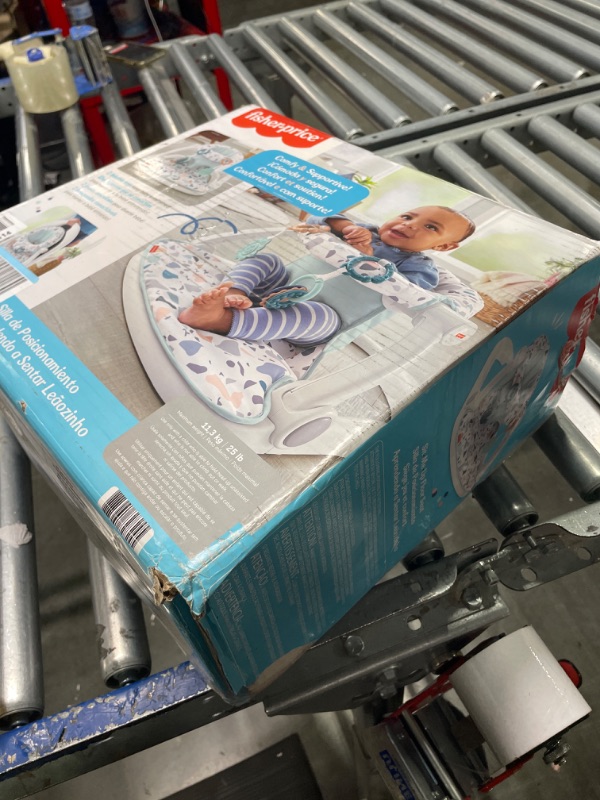 Photo 1 of Fisher-Price Portable Baby Chair Sit-Me-Up Floor Seat With Developmental Toys & Machine Washable Seat Pad, Pacific Pebble