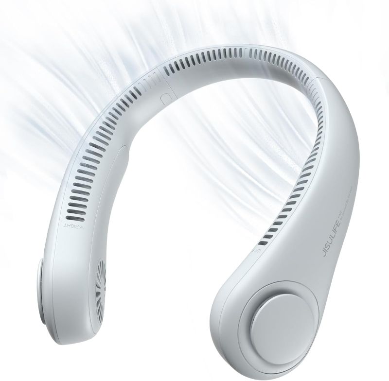 Photo 1 of **Like New**JISULIFE Portable Neck Fan, Hands Free Bladeless Fan, 4000 mAh Battery Operated Wearable Personal Fan, Leafless, Rechargeable, Headphone Design,3 Speeds Gifts for Women Men-Grey
