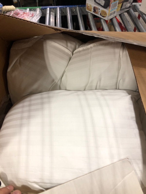Photo 3 of **New open**Beckham Hotel Collection Bed Pillows King Size Set of 2 - Down Alternative Bedding Gel Cooling Big Pillow for Back, Stomach or Side Sleepers