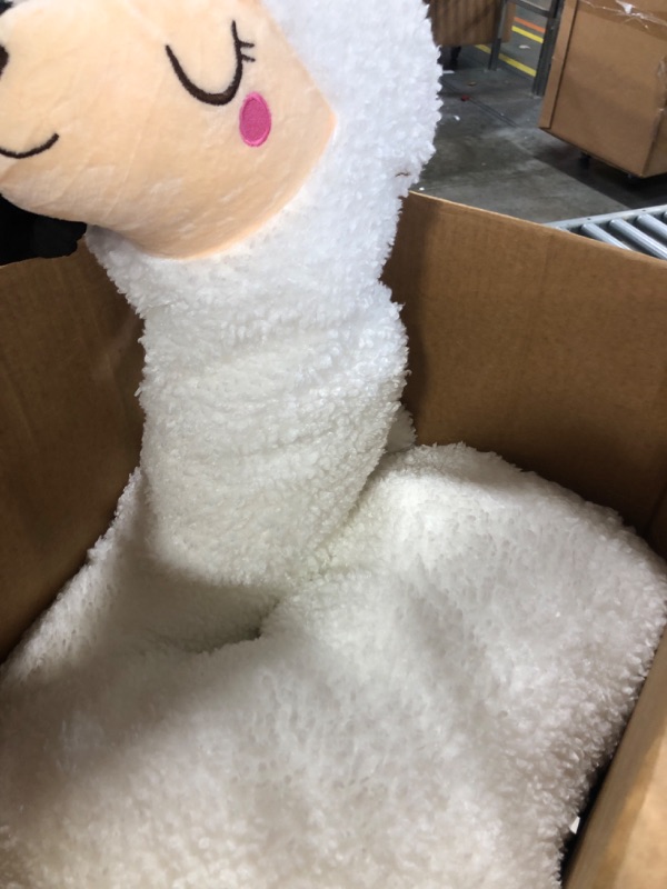 Photo 2 of **New open**Deaboat 40" Giant Alpaca Plush Pillow Llama Stuffed Animal Toys Llama Long Body Plushie Home Decor for Girls Kids Adults