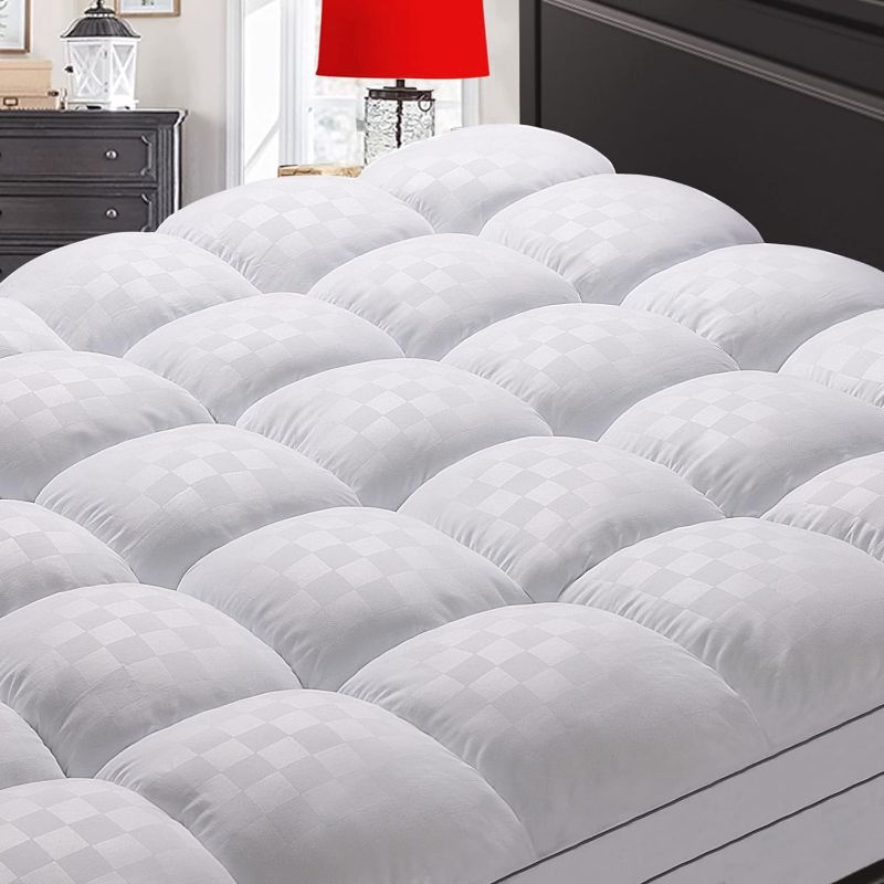 Photo 1 of **new Open**SameBed Mattress Topper Queen,Extra Thick Mattress Pad Cover for Back Pain,Cooling Mattress Protector with 8-21 Inch Deep Pocket,Overfilled Down Alternative Filling
