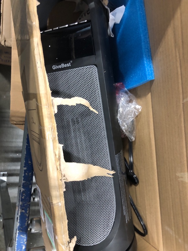 Photo 1 of **Used**GiveBest 24" Space Heater, Fast Heating Portable Electric Heater with Remote and Timer, Overheat and Safety Tip-Over Protection, Oscillating Ceramic Heater for Bedroom, Office, and Indoor Use, Black Style B - 24in