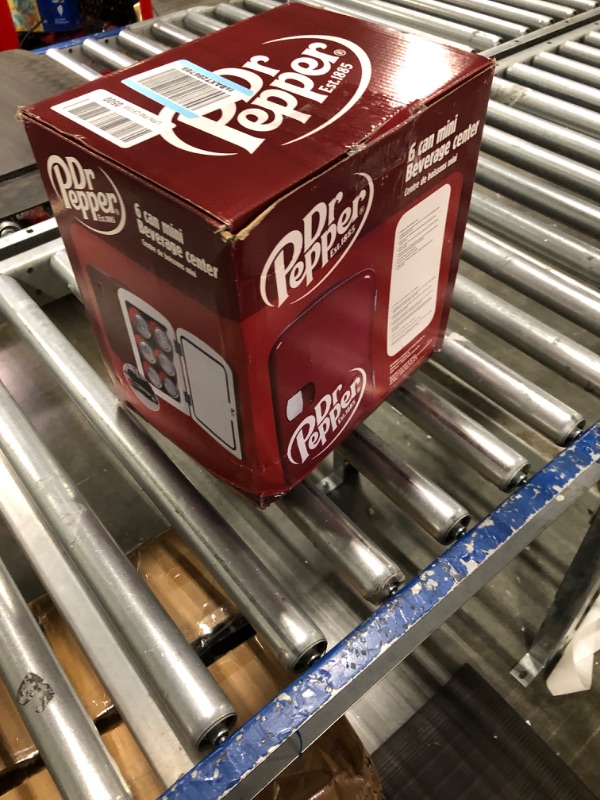 Photo 3 of **New Open**CURTIS MIS135DRP DR. Pepper Mini Portable Compact Personal Fridge Cooler, 4 Liter Capacity, 6 Cans, Makeup, Skincare, Freon-Free & Eco Friendly, Maroon