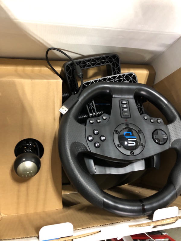 Photo 2 of **New Open**Superdrive - GS850-X racing steering wheel with manual shifter, 3 pedals, paddle shifters for Xbox Serie X/S, PS4, Xbox One, (programmable)