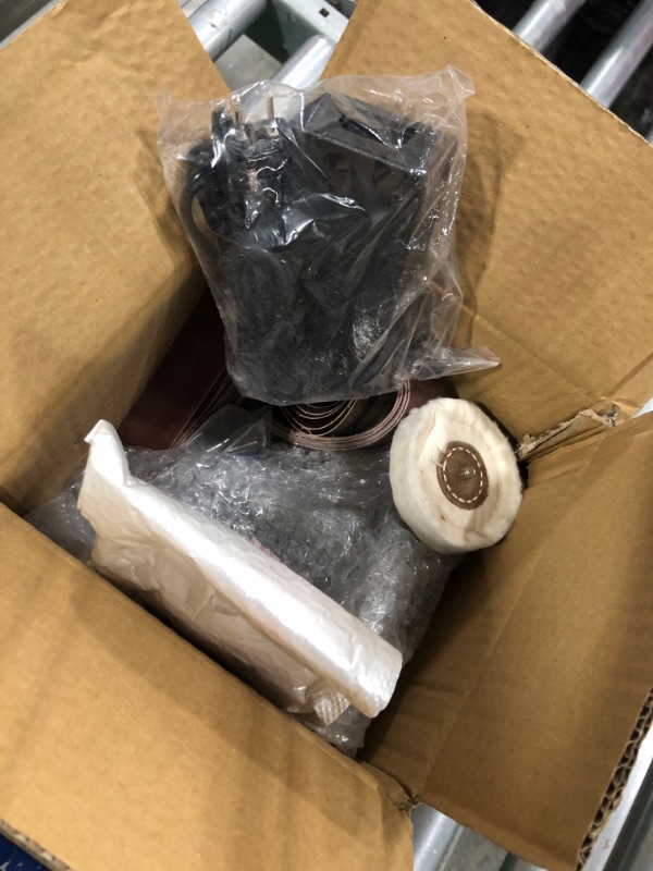 Photo 1 of NunDunco Mini Belt Sander - Electric Bench Grinder Sanding Machine, 7 Adjustable Table Top Grinder Polisher for DIY Woodworking, Metal Grinding, Knife Making, jewelry Making (Plus Kit) Model.3 Jewelry Making Plus Kit Model.3 Jewelry Making Plus Kit