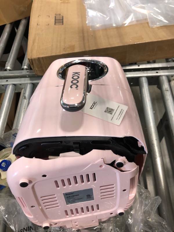 Photo 3 of [BUDDY GROUP] KOOC Large Air Fryer with Accessories, 4.5-Quart Electric Hot Oven Cooker, Free Cheat Sheet, LED Touch Digital Screen, 8 in 1, Customized Temp/Time, Nonstick Basket, Pink 4.5 Quart Pink with Accessory