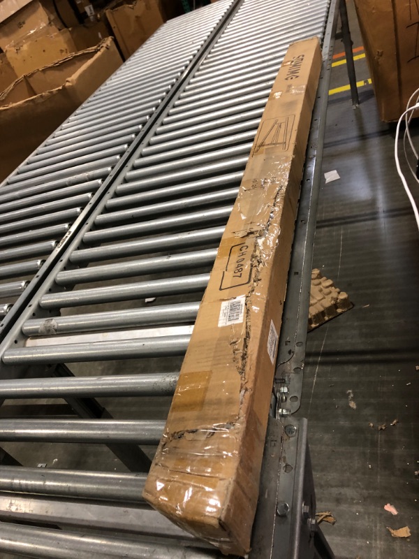 Photo 1 of Somime A - Frame Wooden Display Easel - Adjustable Lyre Beechwood Studio Easel Stand Holding Canvas Up to 90", Inclinable Artist Floor Painting Easel for Artwork Painting, White