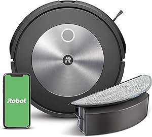 Photo 1 of iRobot Roomba Combo j5 Robot - 2-in-1 Vacuum with Optional Mopping, Identifies & Avoids Obstacles Like Pet Waste & Cords, Clean by Room with Smart Mapping, Works with Alexa, Ideal for Pet Hair