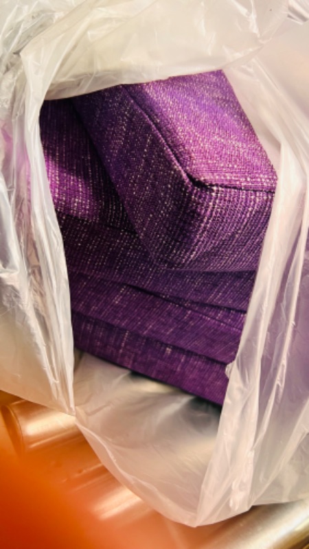 Photo 1 of Wellsin Chair Cushions for Dining Chairs 4 Pack - Kitchen Chair Cushions with Ties and Non-Slip Backing - Dining Chair Pads 16"X16"X2", Purple Purple Pack of 4