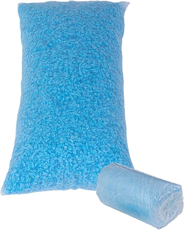 Photo 1 of Molblly Bean Bag Filler Foam 5lbs Blue Premium Shredded Memory Foam Filling for Pillow Dog Beds Chairs Cushions and Arts Crafts, Added Gel Particles? Soft and Great for Stuffing?5 Pound 1-Pack? 