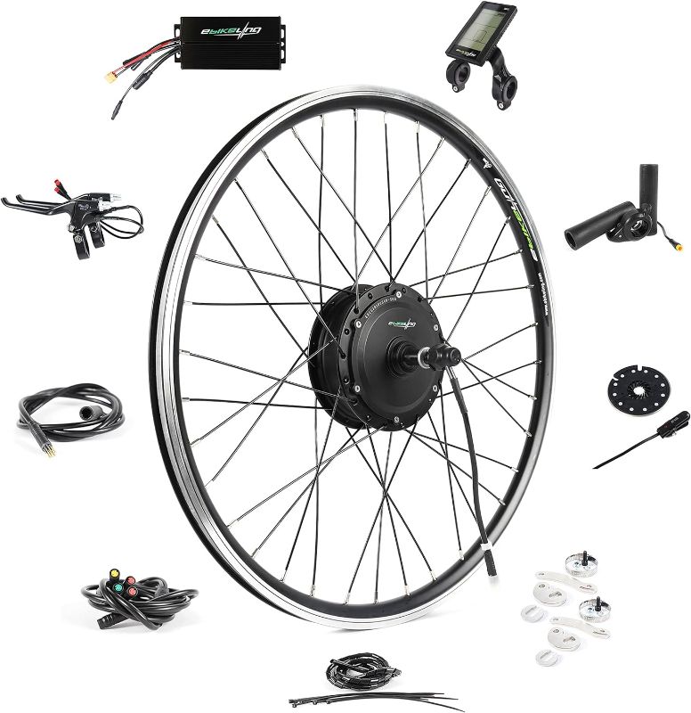 Photo 1 of **MISSING BATTERY//SOLD AS PARTS** EBIKELING Waterproof Ebike Conversion Kit for Electric Bike 26" Front or Rear Wheel Electric Bicycle Hub Motor Kit 1500W 1200W 750W 500W Electric Bike Conversion Kit