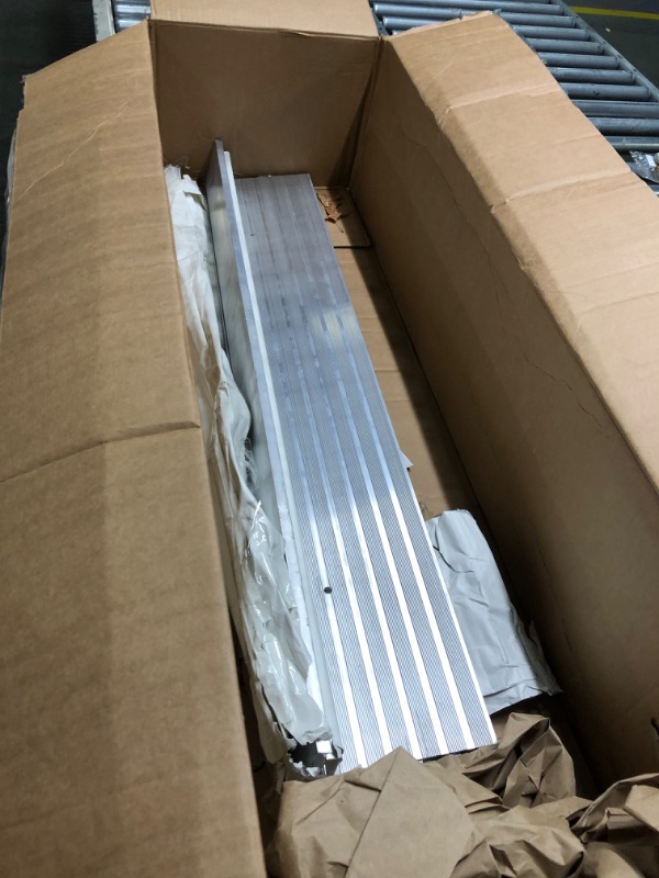 Photo 1 of Door Threshold Ramp 1" Rise Door Ramp Aluminum Entry Ramp or Doorways Rated 800 lbs Load Capacity forWheelchair Scooters Power Chairs Walkers 1 Inch (Pack of 1)