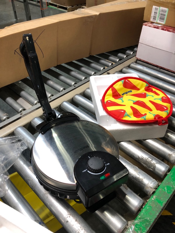 Photo 3 of 10inch Roti Maker by StarBlue with FREE Roti Warmer - The automatic Stainless Steel Non-Stick Electric machine to make Indian style Chapati, Tortilla, Roti AC 110V 50/60Hz 1200W SB-SW2093