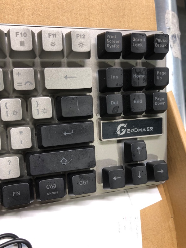 Photo 1 of GEODMAER 65% Wireless Gaming Keyboard, Rechargeable Backlit Gaming Keyboard, Ultra-Compact Mini Mechanical Feel Anti-ghosting Keyboard for PC Laptop PS5 PS4 Xbox One Mac Gamer(Black-Grey) **SIMILAR STYLE**