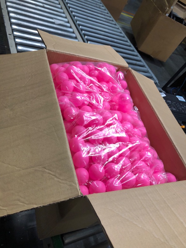 Photo 1 of 1000 Pack Colored Balls Plastic Table Tennis Ball 40mm Entertainment Table Tennis Balls Bulk for Table Game and Advertising, DIY Arts and Craft, Sports Activities, Party Decoration Hot Pink