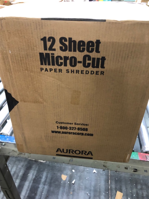 Photo 2 of Aurora AU1210MA Professional Grade High Security 12-Sheet Micro-Cut Paper/ CD and Credit Card/ 60 Minutes Continuous Run Time Shredder