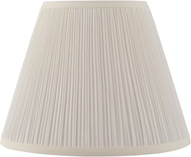 Photo 1 of 
Aspen Creative 33055, Hardback Empire Transitional Spider Lamp Shade, Mushroom Pleated Off-White, 7" Top x 13" Bottom x 10" Slant