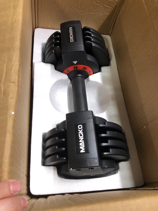 Photo 3 of Adjustable Dumbbells 25/55LB Single Dumbbell Weights, 5 in 1 Free Weights Dumbbell with Anti-Slip Metal Handle, Suitable for Home Gym Exercise Equipment 25LB-1pc