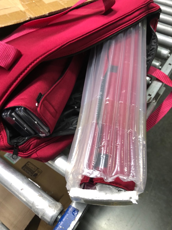 Photo 1 of American Mahjong Game Set,166 Premium White Tiles,4 All-in-One Color Rack/Pushers,100 Chips,1 Wind indicator,Durable Red Soft Carrying Bag,Easy Carry Western Mahjongg with English Instruction Included Mahjong With Red Bag