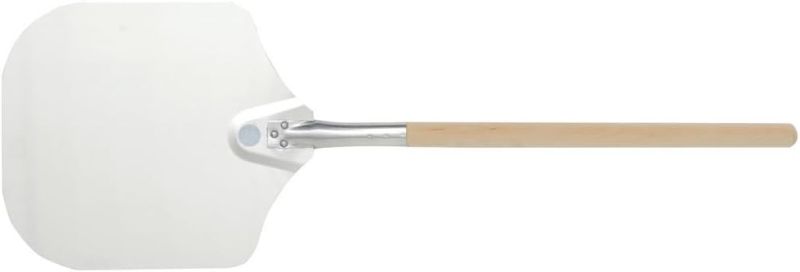 Photo 1 of "American Metalcraft 3512 35.5"" Aluminum Pizza Peel with 19"" Wood Handle, 12"" x 14"" Medium Blade", Silver 35.5-Inch