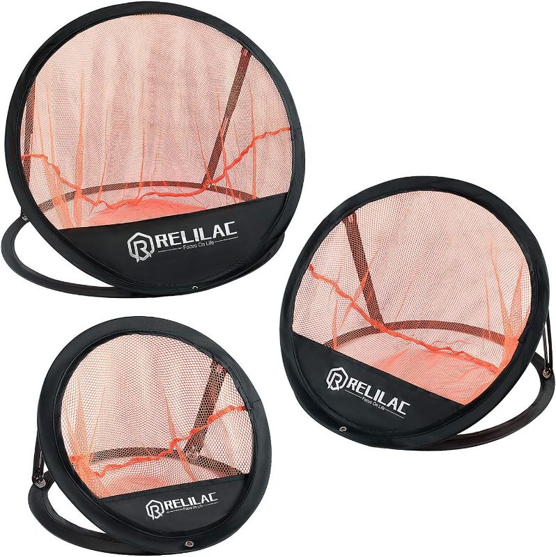 Photo 1 of **MISSING PARTS** RELILAC Pop Up Golf Chipping Practice Net Set - Indoor/Outdoor Golfing Target Accessories for Golf Practice - Improve Your Short Game - Great Gifts for Men, Dad, Mom, Husband, Women, Kid, Golfers
