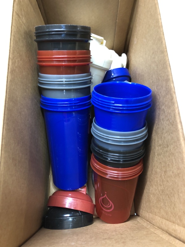 Photo 3 of **USED** diliqua -10 PACK- small Shaker Bottles for Protein Mixes | BPA-Free & Dishwasher Safe | 5 Large 28 oz & 5 20 oz | Blender Shaker Cups for protein shakes
