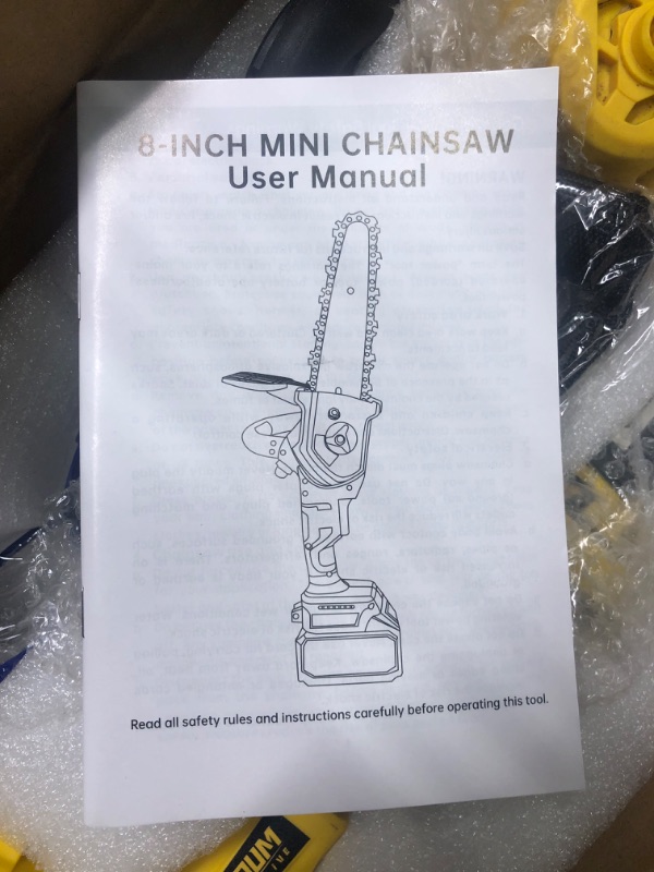 Photo 5 of **USED FOR PARTS** IMOUMLIVE 2-IN-1 Cordless Pole Saw & Chainsaw, 8" Cutting Brushless Electric Rotatable Pole Saw, Oiling System, 8.3 LB Lightweight, 21V 3.0Ah Battery, 16.6-Foot Max Reach Pole Saw for Tree Trimming 8-INCH