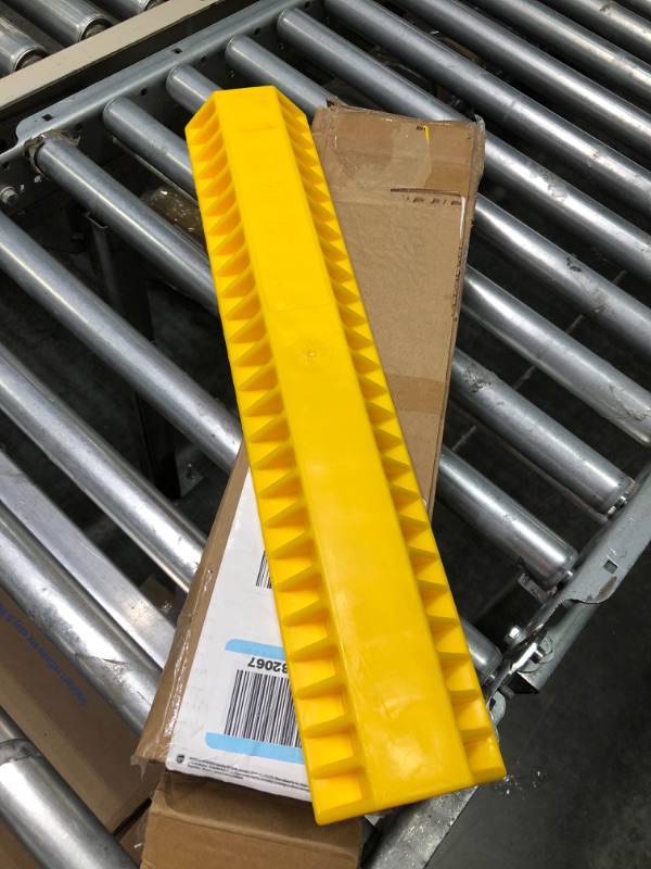 Photo 3 of Camco AccuPark Vehicle Parking Aid | Features Heavy Duty High Visible Resin Design | Easy Peel & Stick Installation | Measures 18-1/16" x 3-5/8" x 1-3/8" | 1-Pack (44441)
