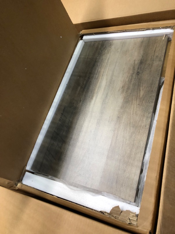 Photo 1 of Yusong LED Nightstand Bedside Table with Charging Station 2 Drawers, Greige Modern Sofa Couch End Side Table with LED Lights and Pull-Out Shelf for Bedroom Living Room, Wooden Greige Large