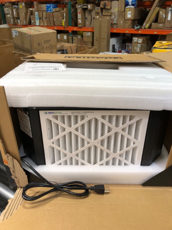 Photo 2 of ABESTORM 360 Degree Intake Air Filtration System Woodworking, 1350CFM Hanging Air Filter with Strong Vortex Fan, Shop Dust Collector for Woodworking, Garage Work Shop, Built-in Ionizer, DecDust 1350IG