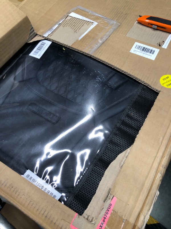 Photo 1 of F150 Seat Covers Front Pairs 2 pcs, Faux Leather Waterproof Car Seats Cushion Cover Ford Accessories Luxury Truck Interior for Ford F150 2015-2022 2017-2022 F250 F350 F450 Regular Extended Crew Cab Front Pairs Black