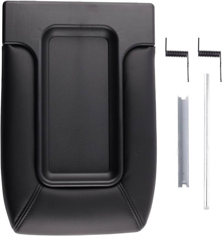 Photo 1 of Center Console Lid Kit Compatible with 2001-2006 Silverado Tahoe Suburba Avalanche Sierra Yukon XL, Replace OE 19127364, Black 