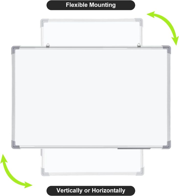 Photo 1 of Tinlade Dry Erase White Board, Whiteboard Message Presentation Board White Board Bulk Drawing Board Wall Mounted Marker Board for School Office and Home (24 x 18 Inch)